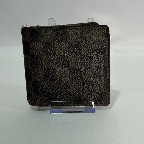 Louis Vuitton Damier Ebene Bifold Checkered Brown Wallet project - Picture 1 of 13